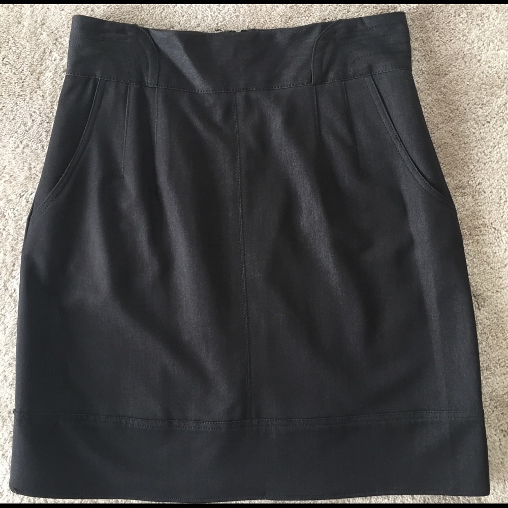 Sharagano Dark Grey Pencil Skirt